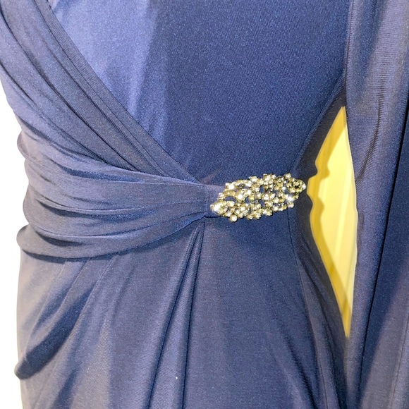SOLD!!! Chaps Evening Gown Navy size 4 - Picture 5 of 7